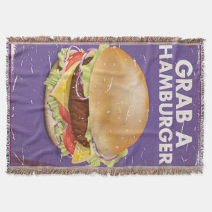 Pak een Hamburger Vintage Voedselposter. Deken