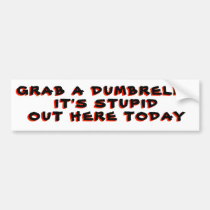 Pak een paraplu die het hier vandaag stut bumpersticker