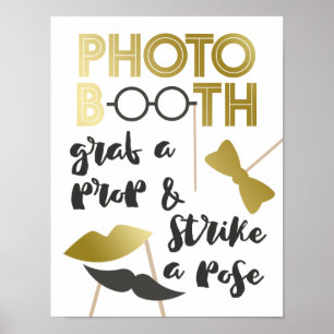 Pak een Prop Charming Faux Gold Photo Booth Poster