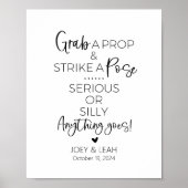 Pak een rekwisiet Strike een Pose Photo Booth teke Poster (Voorkant)