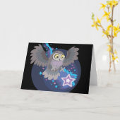 Pak een ster! ~owl wenskaarten kaart (Gele Bloem)