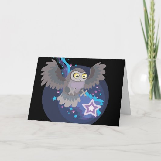 Pak een ster! ~owl wenskaarten kaart (Voorkant)
