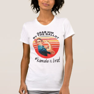Pak hem bij de stembiljet #kamala is brat - Retro T-shirt