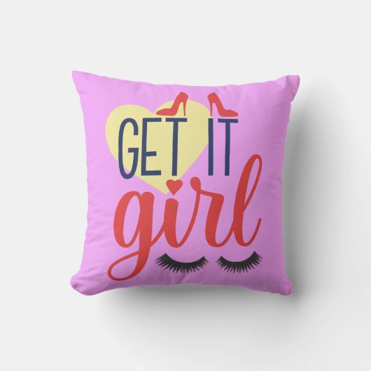 Pak het, meid! Vrouw empowerment Kussen (Voorkant)