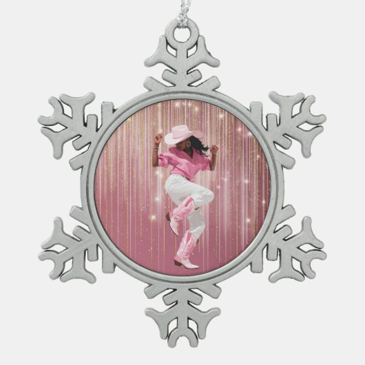 PAK HET MEISJE #1 TIN SNEEUWVLOK ORNAMENT (Voorkant)