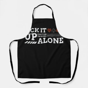 Pak het op Partner Ik ga alleen Euchre Player C Schort