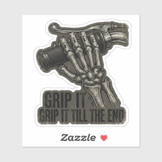 Pak het vast tot het einde Skeleton Gaspedaal Stic Sticker (Vel)