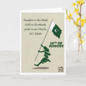 Pak Independence Day - Flag Kaart (Gele Bloem)