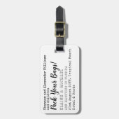 PAK JE BAGS! Uniek sparen de datumbestemming Bagagelabel (Voorkant verticaal)