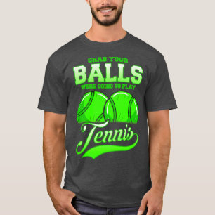 Pak je ballen die Tennis zouden spelen T-shirt