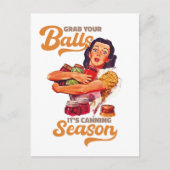 Pak je ballen, het bliksemseizoen, pak je potten briefkaart (Voorkant)