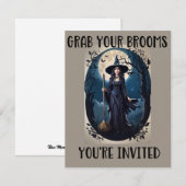 Pak Je Bezem Halloween Feest Uitnodigingen (Voorkant / Achterkant)