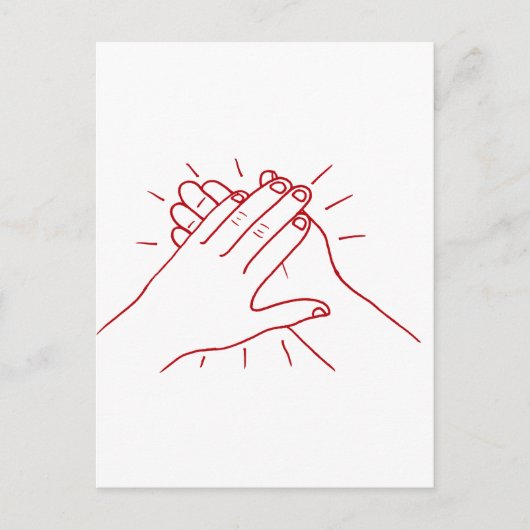 Pak je handen in briefkaart (Voorkant)