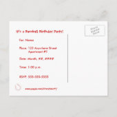 Pak je handschoen Baseball Birthday Party uitnodig Uitnodiging Briefkaart (Achterkant)