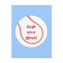 Pak je handschoen Baseball Birthday Party uitnodig