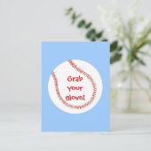 Pak je handschoen Baseball Birthday Party uitnodig Uitnodiging Briefkaart (Staand voorkant)