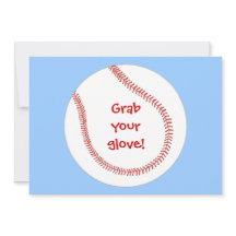 Pak je handschoen, honkbal verjaardagsuitnodiginge