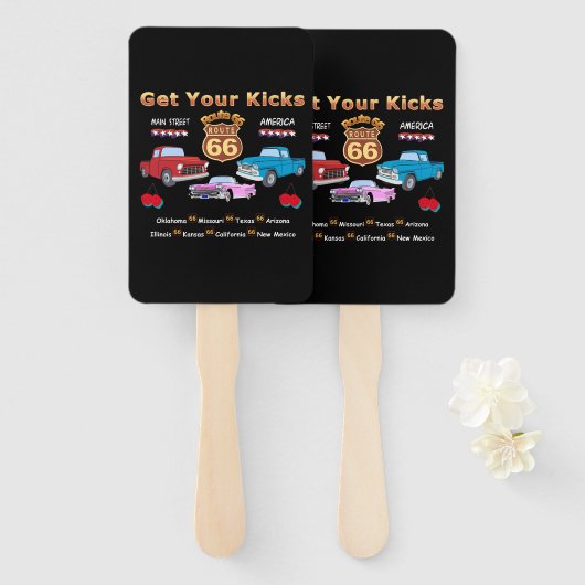 Pak je kicks. Route 66 Handwaaier (Voorkant en achterkant)