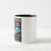 Pak je kicks. Route 66 t-shirts en geschenken Tweekleurige Koffiemok (Center)