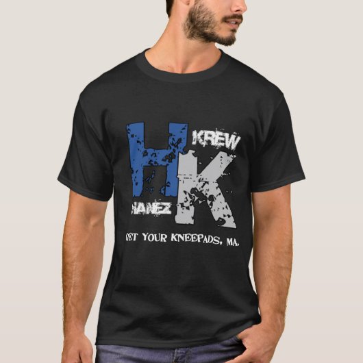 Pak je knieën, ma. t-shirt (Voorkant)