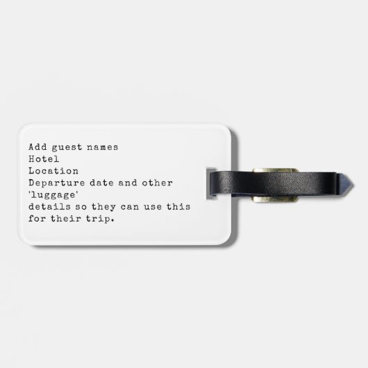 PAK JE KOFFER! Unieke Save The Date Bestemming Bagagelabel (Achterkant horizontaal)