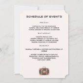 Pak Je Koffers Bagage Bestemming Bachelorette Kaart (Achterkant)