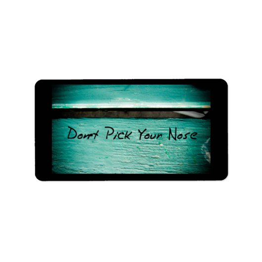 Pak je neus niet etiket (Voorkant)