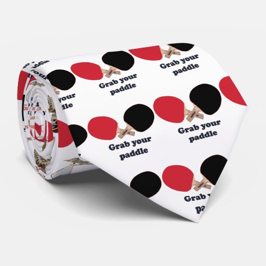 Pak je peddel pingpong stropdas (Opgerold)