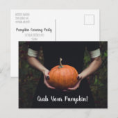 Pak je pompoen - Pumpkin Carving Party Briefkaart (Voorkant / Achterkant)