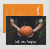 Pak je pompoen - Pumpkin Carving Party Uitnodigen Kaart (Voorkant / Achterkant)