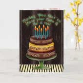 Pak je taart #4 (Kaart van je verjaardag) Kaart (Gele Bloem)