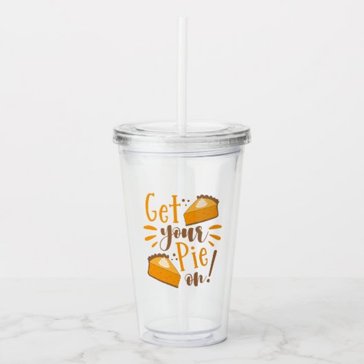 Pak je taart aan! acryl drinkbeker (Voorkant)