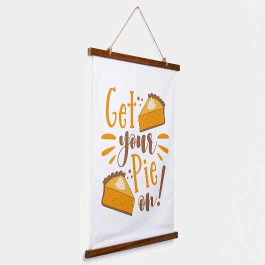 Pak je taart aan! hangend wandkleed (Gebogen)