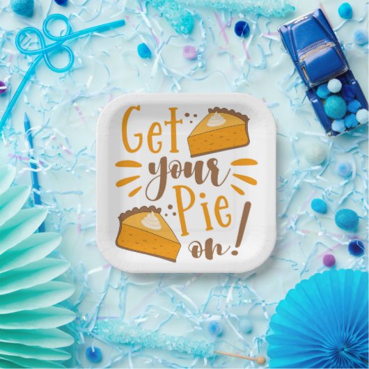 Pak je taart aan! papieren bordje (Feest)