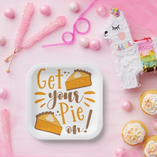 Pak je taart aan! papieren bordje (Feest)