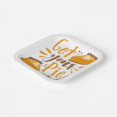 Pak je taart aan! papieren bordje (Gebogen)