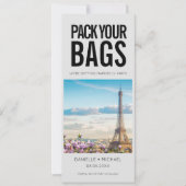 Pak je tassen Bestemming Bruiloft Save The Date (Voorkant)