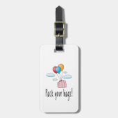 Pak je tassen en laat ons op vakantie gaan bagagelabel (Voorkant verticaal)