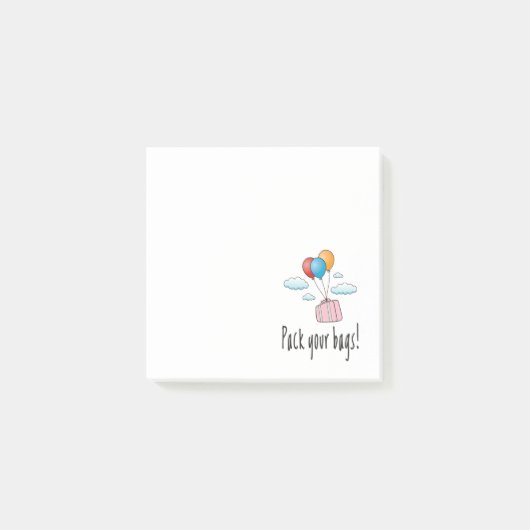 Pak je tassen en laat ons op vakantie gaan post-it® notes (Voorkant)