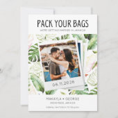 Pak je tassen Foto Jamaica Bruiloft Save The Date (Voorkant)