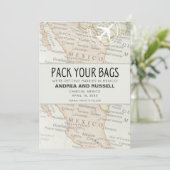 Pak je tassen Mexico bruiloft Save The Date (Staand voorkant)