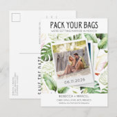 Pak je tassen Mexico Bruiloft Save the Date Aankondigingskaart (Voorkant / Achterkant)