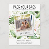 Pak je tassen Mexico Bruiloft Save the Date Aankondigingskaart (Voorkant)