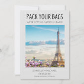 Pak je tassen Paris Bestemming Bruiloft Save The Date (Voorkant)
