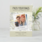 Pak je tassen voor bestemming Italië. Save The Date (Staand voorkant)