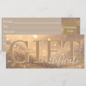 Pak KORTING - Elegant Luxe Cadeaubon Advieskaart (Voorkant / Achterkant)