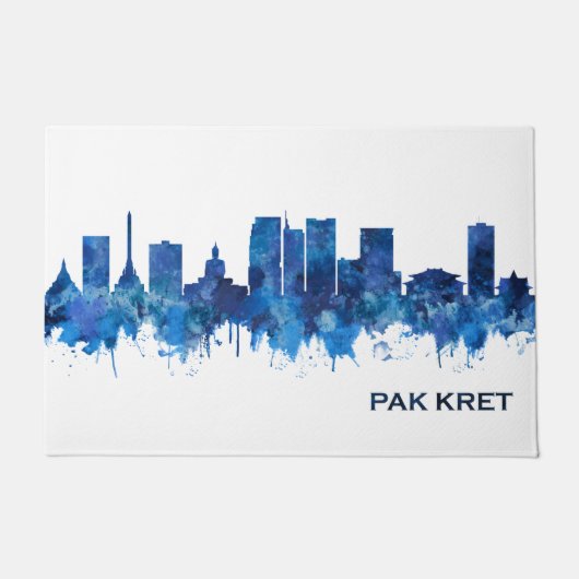 Pak Kret Thailand Skyline Blue Deurmat (Voorkant)