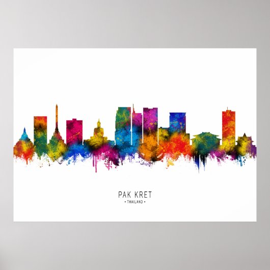 Pak Kret Thailand Skyline Poster (Voorkant)