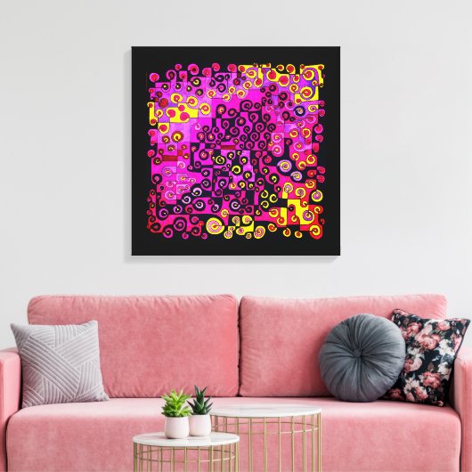 Pak me als je Pinky kunt. Jigzaag Puzzle AcrylP Canvas Afdruk (Insitu (Woonkamer))