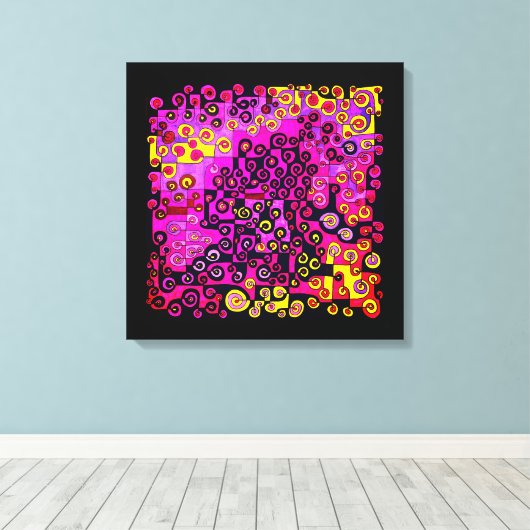 Pak me als je Pinky kunt. Jigzaag Puzzle AcrylP Canvas Afdruk (Insitu (Houten vloer))
